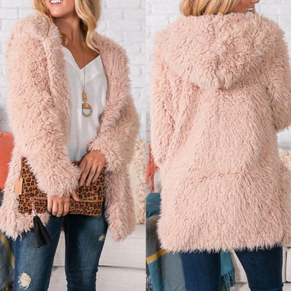 ROSALYNN Furry Jacket - MAUVE - Picture 2 of 3